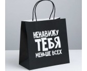 Пакет подарочный «Ненавижу тебя меньше всех»
