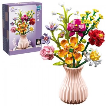 Конструктор лего "Букет цветов", с вазой